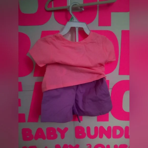 #2828👉🏼 CUTE COLORFUL TWO PIECE SET (SIZE: 3T) T-SHIRT & SHORTS FOR A GIRL - Picture 12 of 13